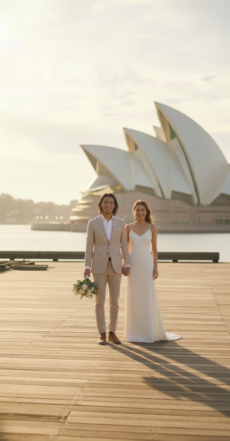 シドニーウエディングフォトプラン｜日本試着＆現地レンタル