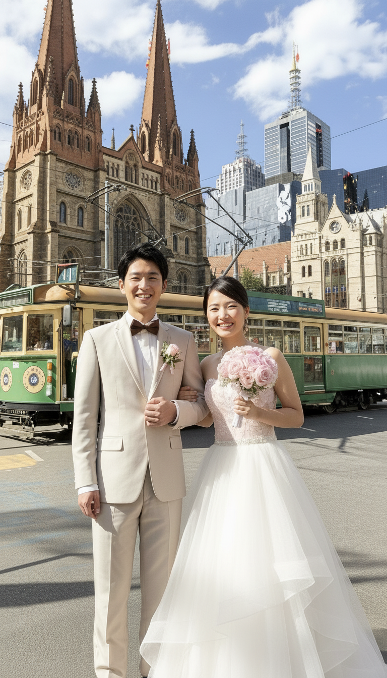 メルボルンウエディングフォトプラン｜ドレス日本試着＆現地レンタル