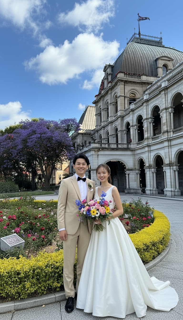 ブリスベン街ぶらウエディングフォト