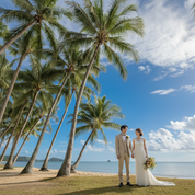 ビーチ＆星空ウエディングフォトプラン｜ドレス日本試着＆現地レンタル（6月〜9月期間限定）