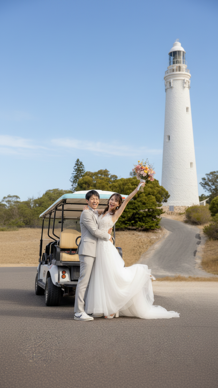 ロットネスト島ウエディングフォトプラン｜ドレス日本試着＆現地レンタル