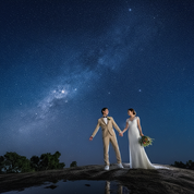 ビーチ＆星空ウエディングフォトプラン｜ドレス日本試着＆現地レンタル（6月〜9月期間限定）