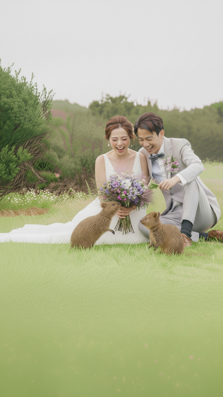 ロットネスト島ウエディングフォトプラン｜ドレス日本試着＆現地レンタル