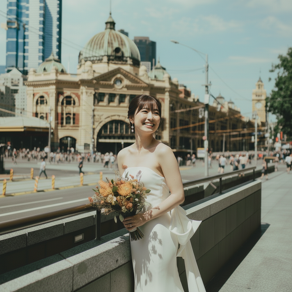 メルボルンウエディングフォトプラン｜ドレス日本試着＆現地レンタル