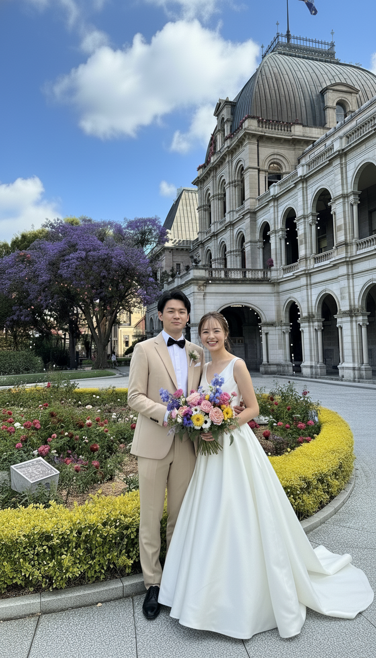 ブリスベンウエディングフォトプラン｜ドレス日本試着＆現地レンタル