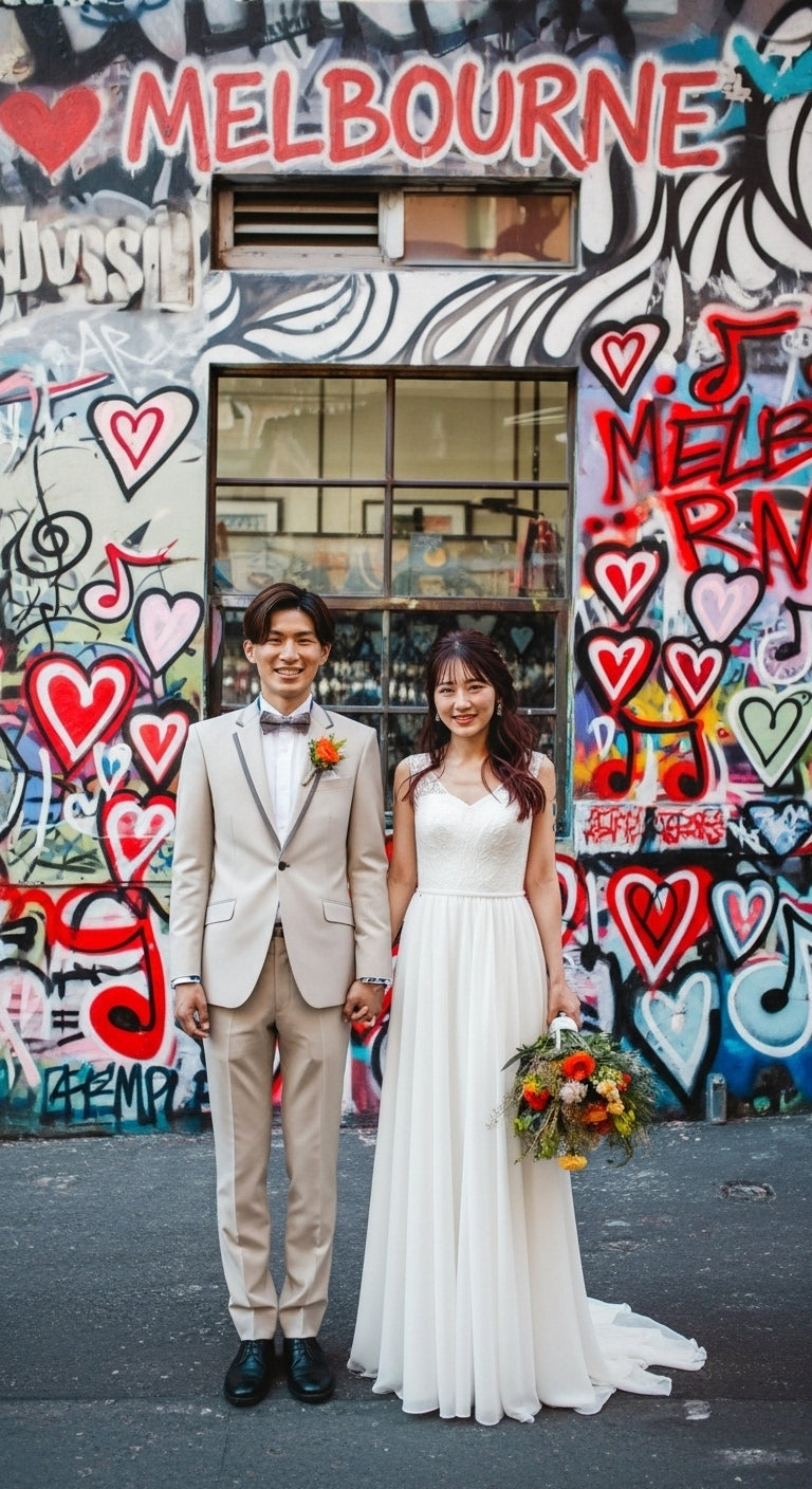 メルボルンウエディングフォトプラン｜ドレス日本試着＆現地レンタル