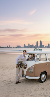 ゴールドコースト街ぶらウエディングフォト